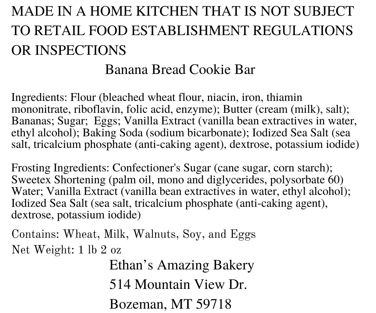 Banana Bread Cookie Bar